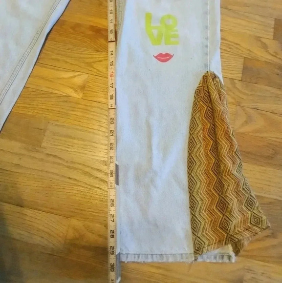 Hippie Bell Bottom Flare Jeans 31x30 Calvin Klein - Picture 4 of 15